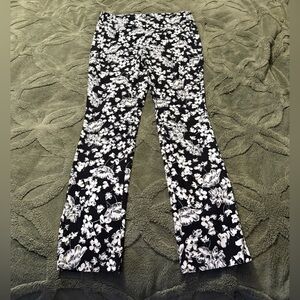 Roz and Ali Floral Black and White Pants 14